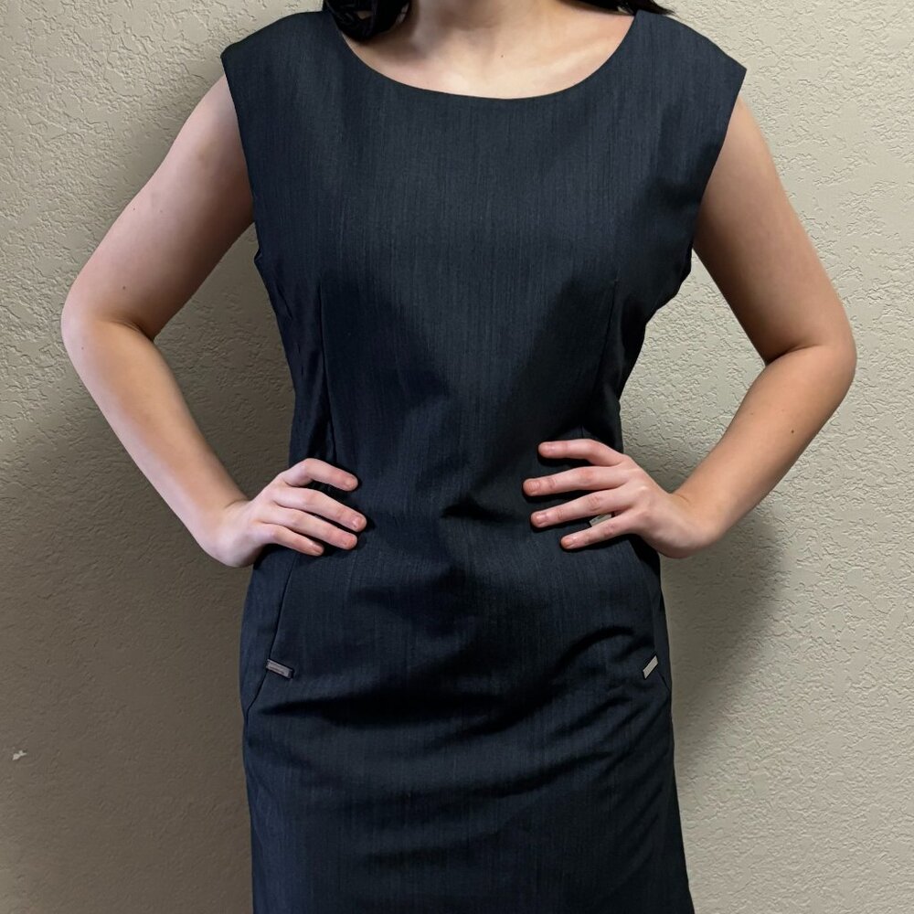 Size 14 Calvin Klein Denim Colored Sheath Dress